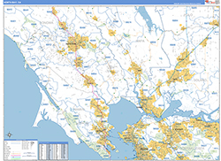 North Bay Metro Area Wall Map Basic Style 2026